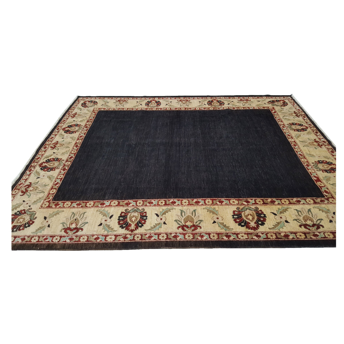 Pacific Ziegler 27478 Black Ivory Transitional Hand Knotted Rug