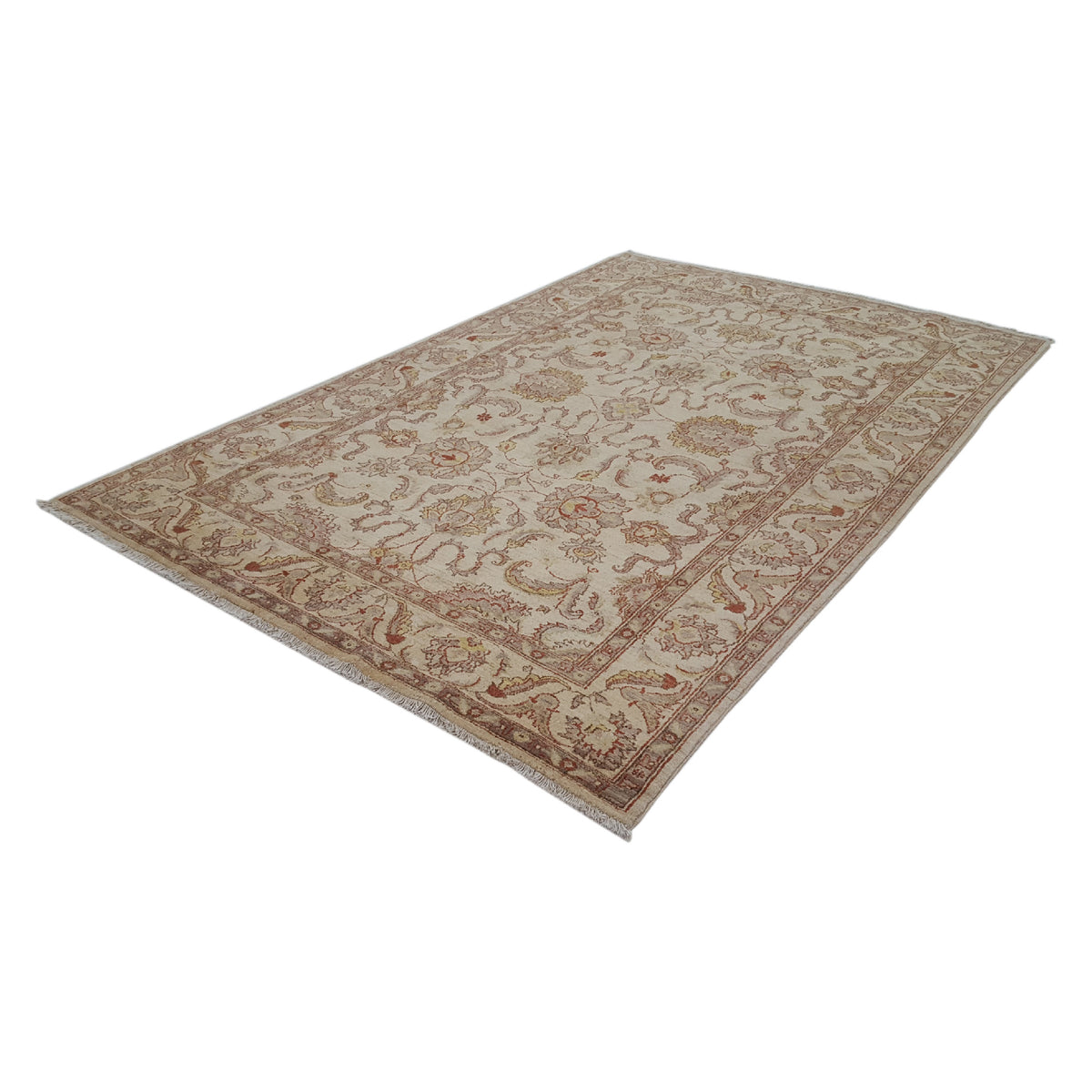 Pacific Ziegler 27523 Ivory Ivory Transitional Hand Knotted Rug