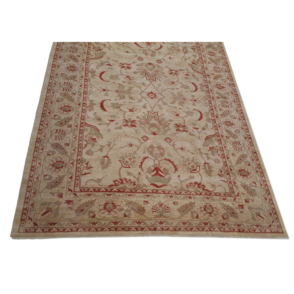 Pacific Ziegler 27532 Ivory Ivory Transitional Hand Knotted Rug