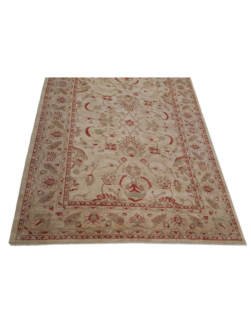 Pacific Ziegler 27532 Ivory Ivory Transitional Hand Knotted Rug