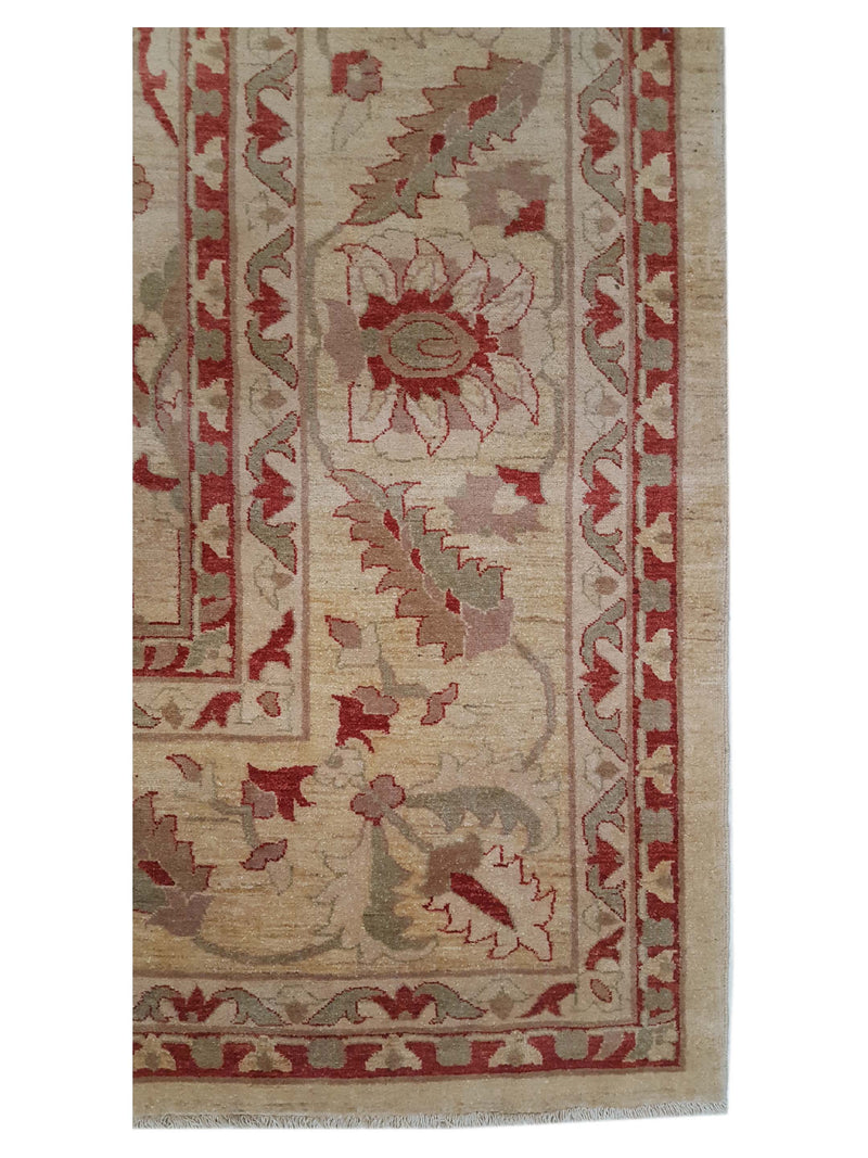 Pacific Ziegler 27532 Ivory Ivory Transitional Hand Knotted Rug