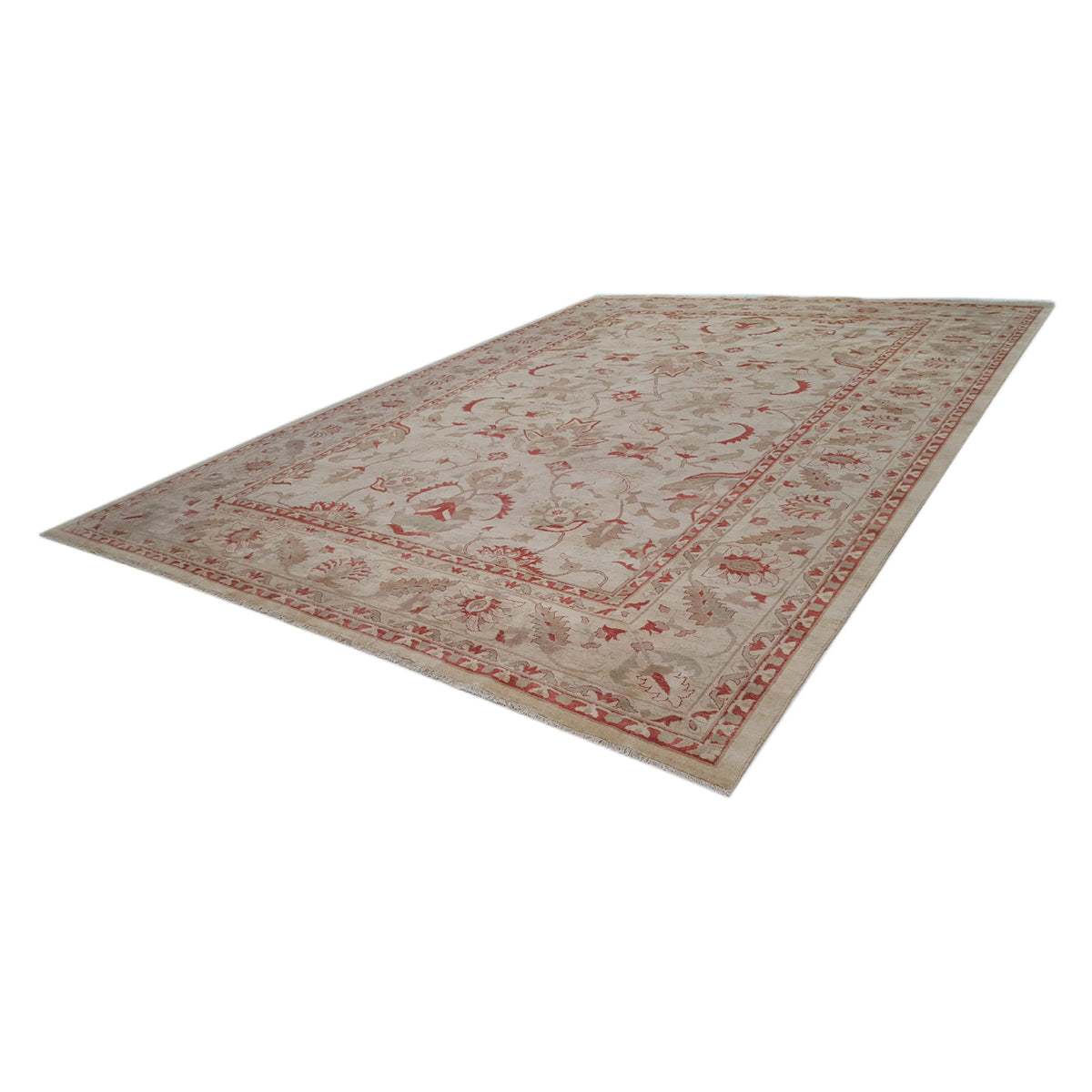 Pacific Ziegler 27532 Ivory Ivory Transitional Hand Knotted Rug