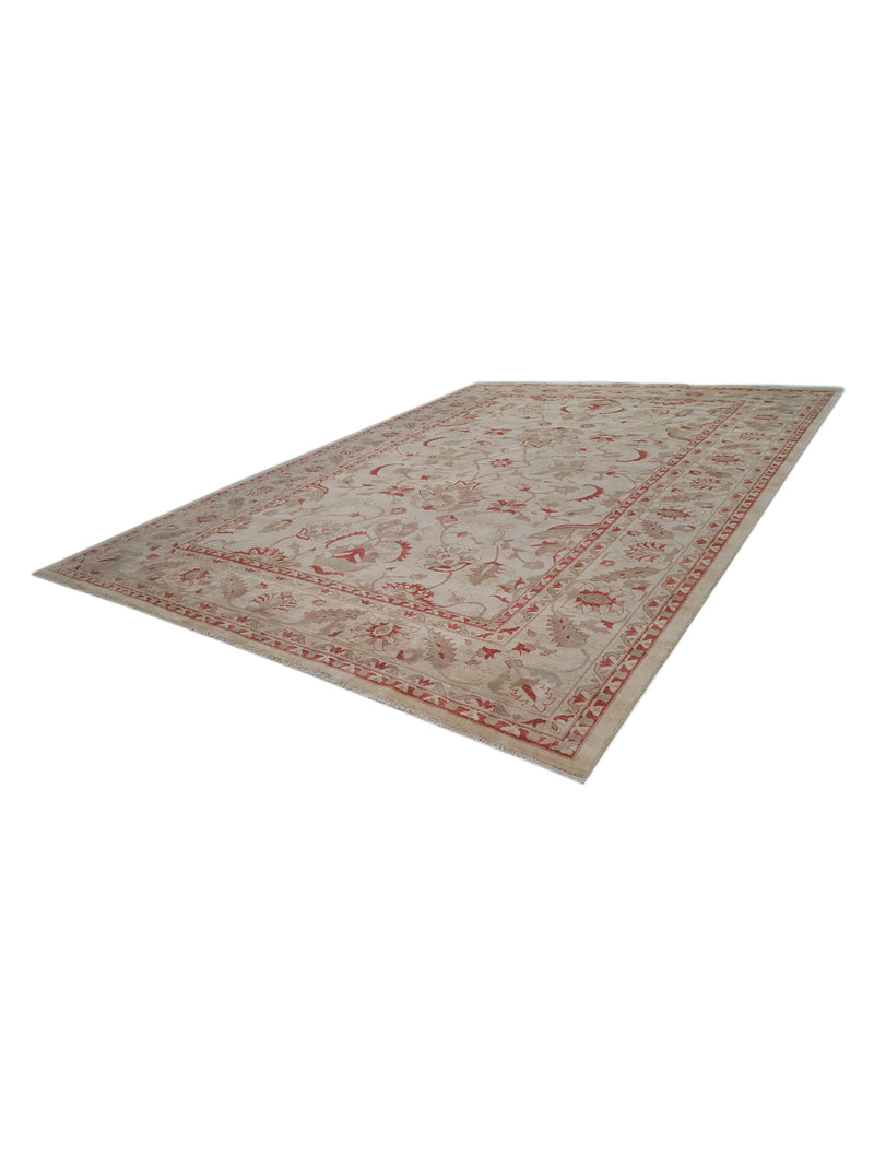 Pacific Ziegler 27532 Ivory Ivory Transitional Hand Knotted Rug