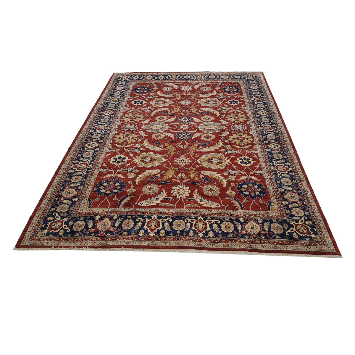 Pacific Ziegler 27534 Red Blue Transitional Hand Knotted Rug