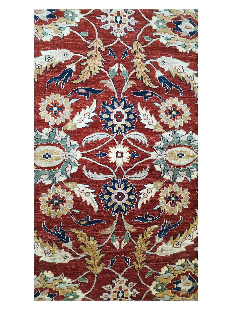 Pacific Ziegler 27534 Red Blue Transitional Hand Knotted Rug
