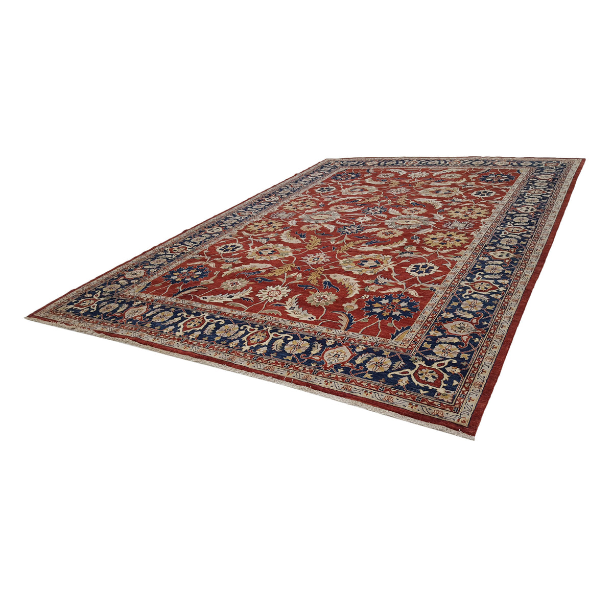 Pacific Ziegler 27534 Red Blue Transitional Hand Knotted Rug