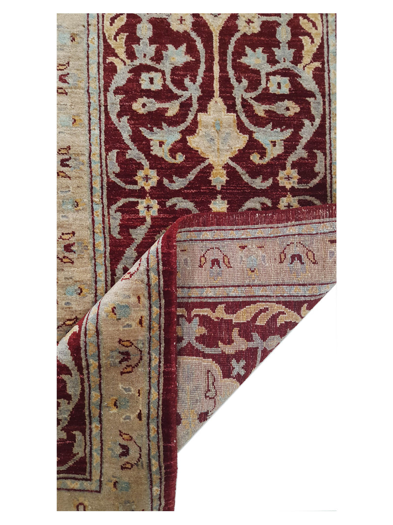 Pacific Ziegler 27550 Red Gold Transitional Hand Knotted Rug