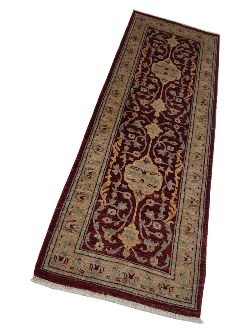 Pacific Ziegler 27550 Red Gold Transitional Hand Knotted Rug