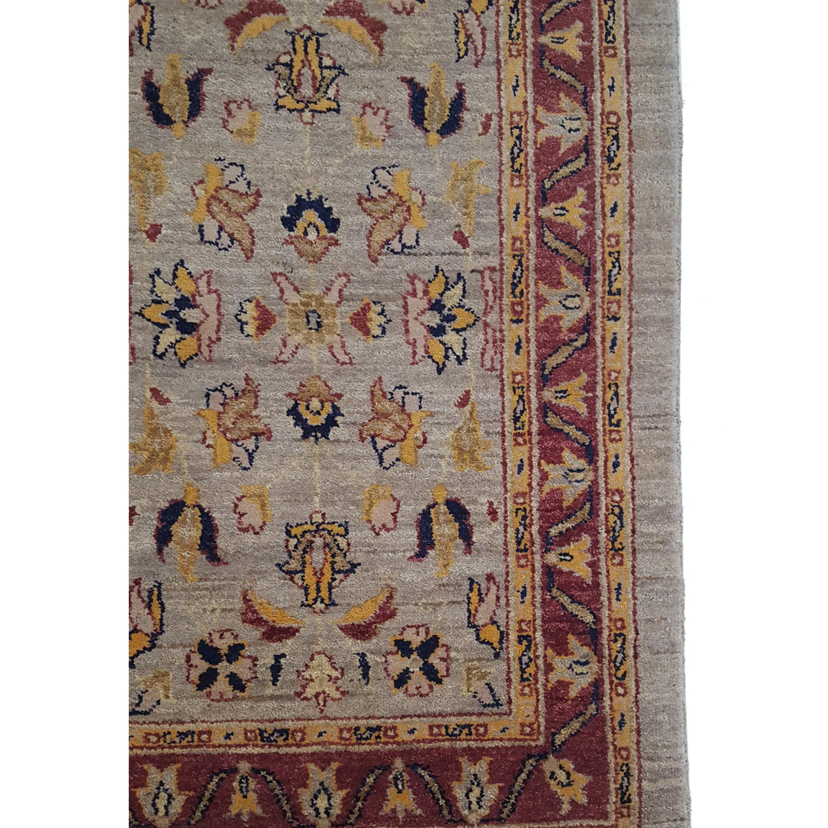 Pacific Ziegler 27551 Bone Red Transitional Hand Knotted Rug