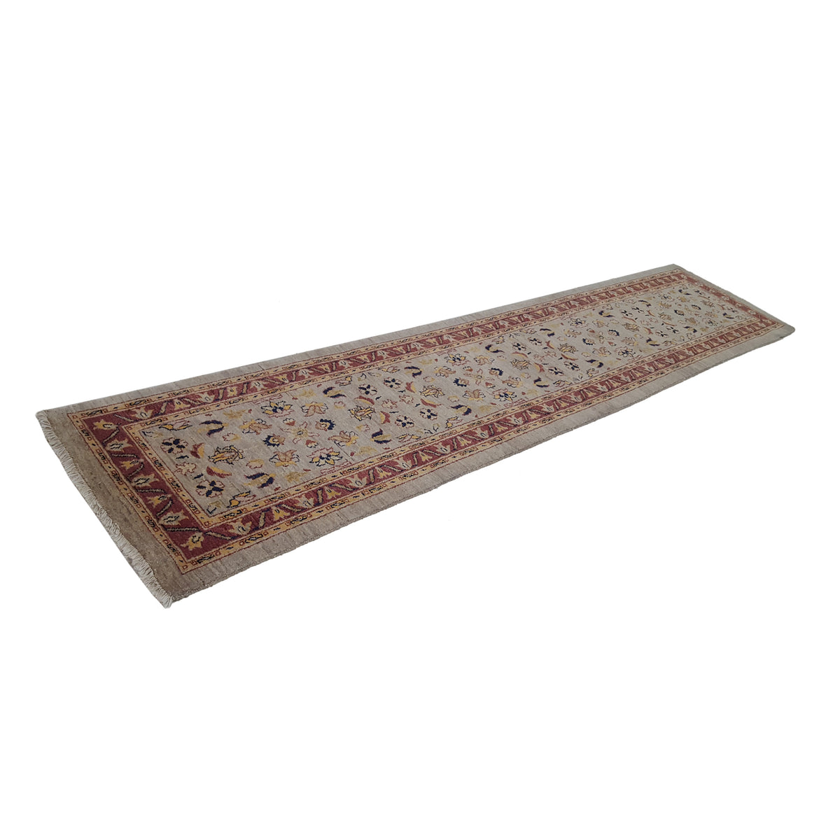 Pacific Ziegler 27551 Bone Red Transitional Hand Knotted Rug