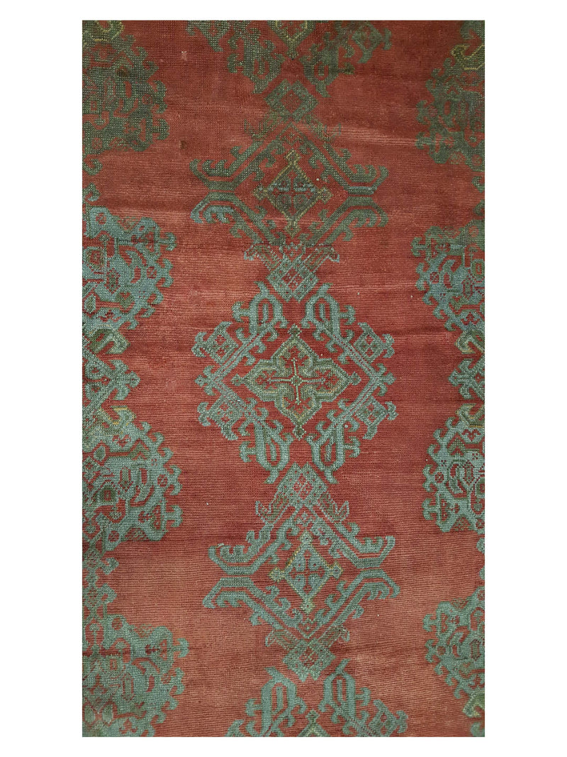 Fasa Antique Ushak 27579 Rust Grey Traditional Antique Rug