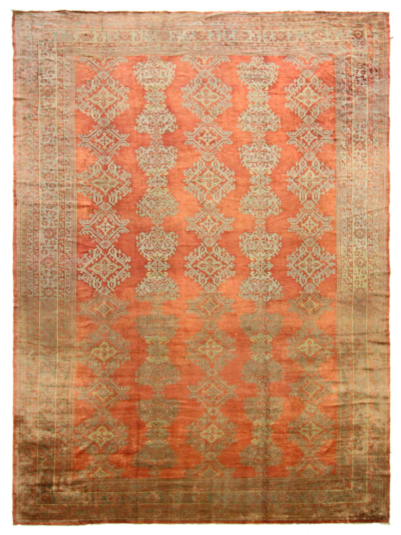 Fasa Antique Ushak  Rust Grey Traditional