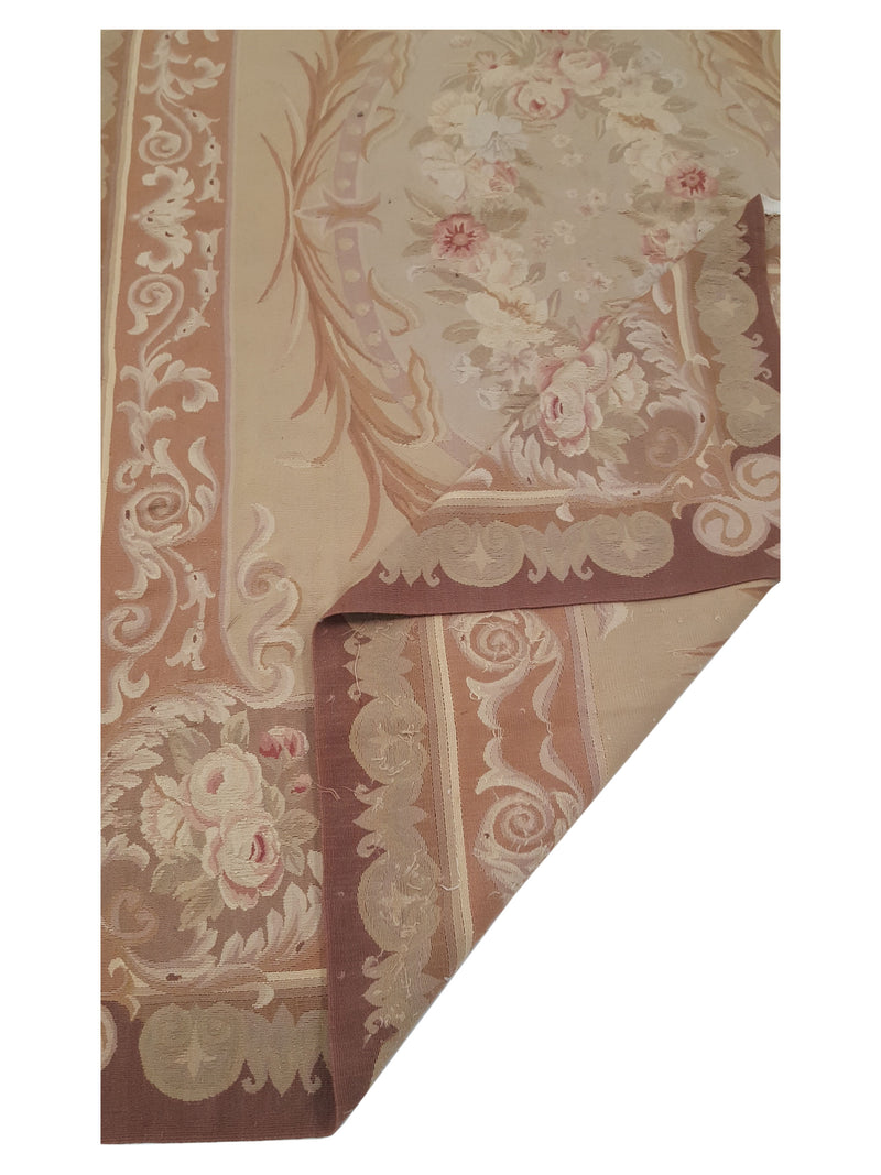 Pacific Aubusson 27583 Lt.Brown Beige Tapestry Hand Knotted Rug
