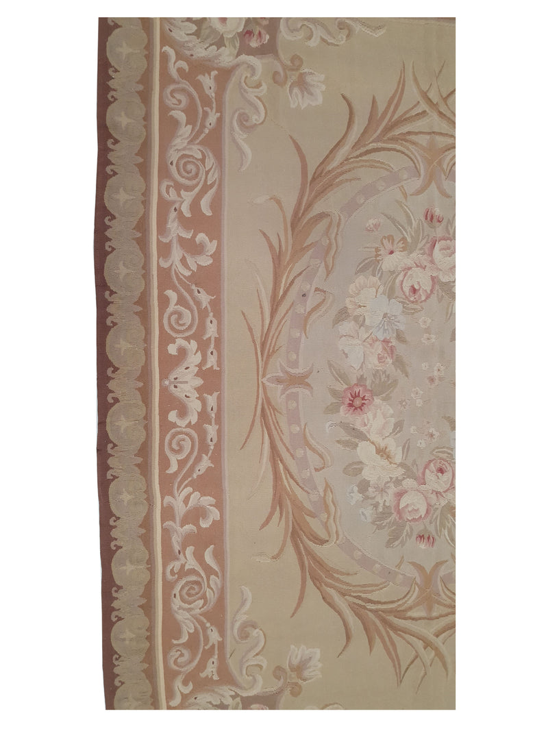 Pacific Aubusson 27583 Lt.Brown Beige Tapestry Hand Knotted Rug