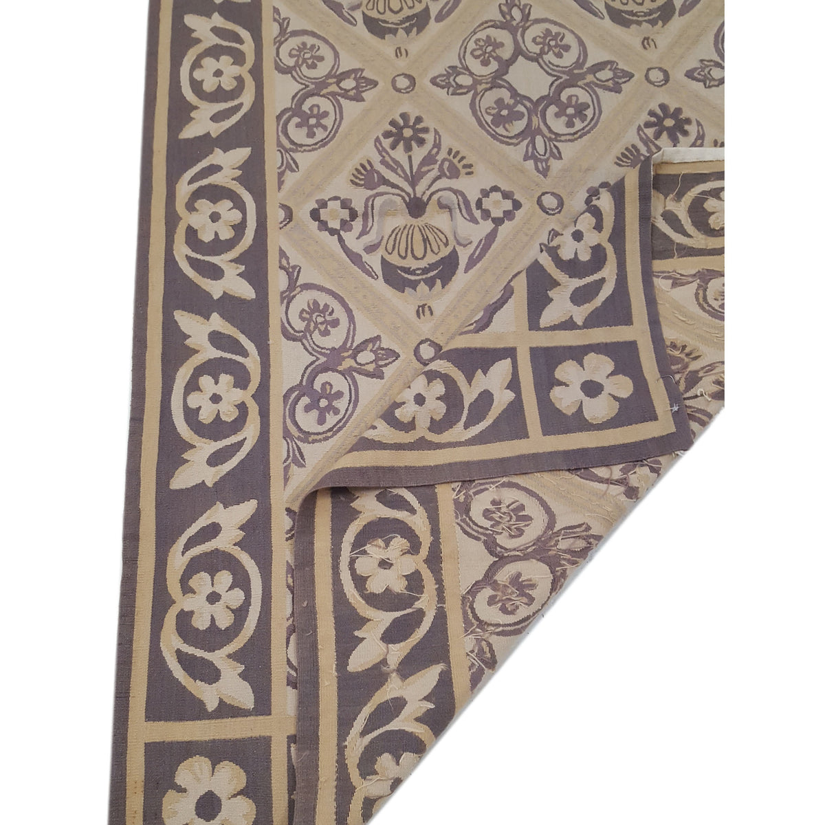 Pacific Aubusson 27584 Beige Grey Tapestry Hand Knotted Rug