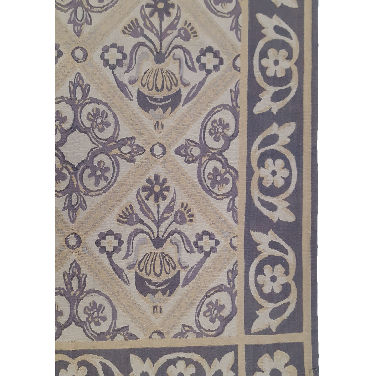 Pacific Aubusson 27584 Beige Grey Tapestry Hand Knotted Rug