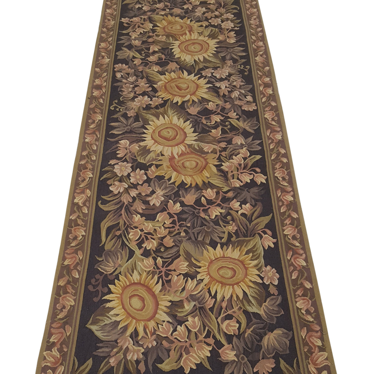 Pacific Aubusson 27586 Charcoal Lt.Brown Tapestry Hand Knotted Rug