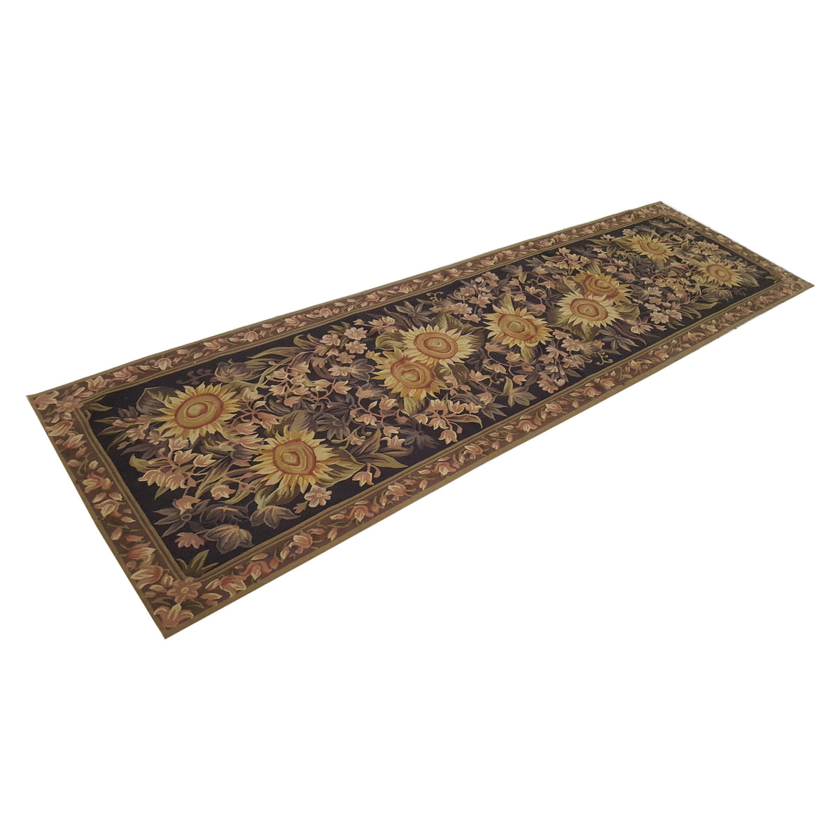 Pacific Aubusson 27586 Charcoal Lt.Brown Tapestry Hand Knotted Rug
