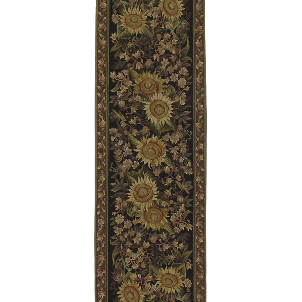 Pacific Aubusson  Charcoal Lt.Brown Tapestry