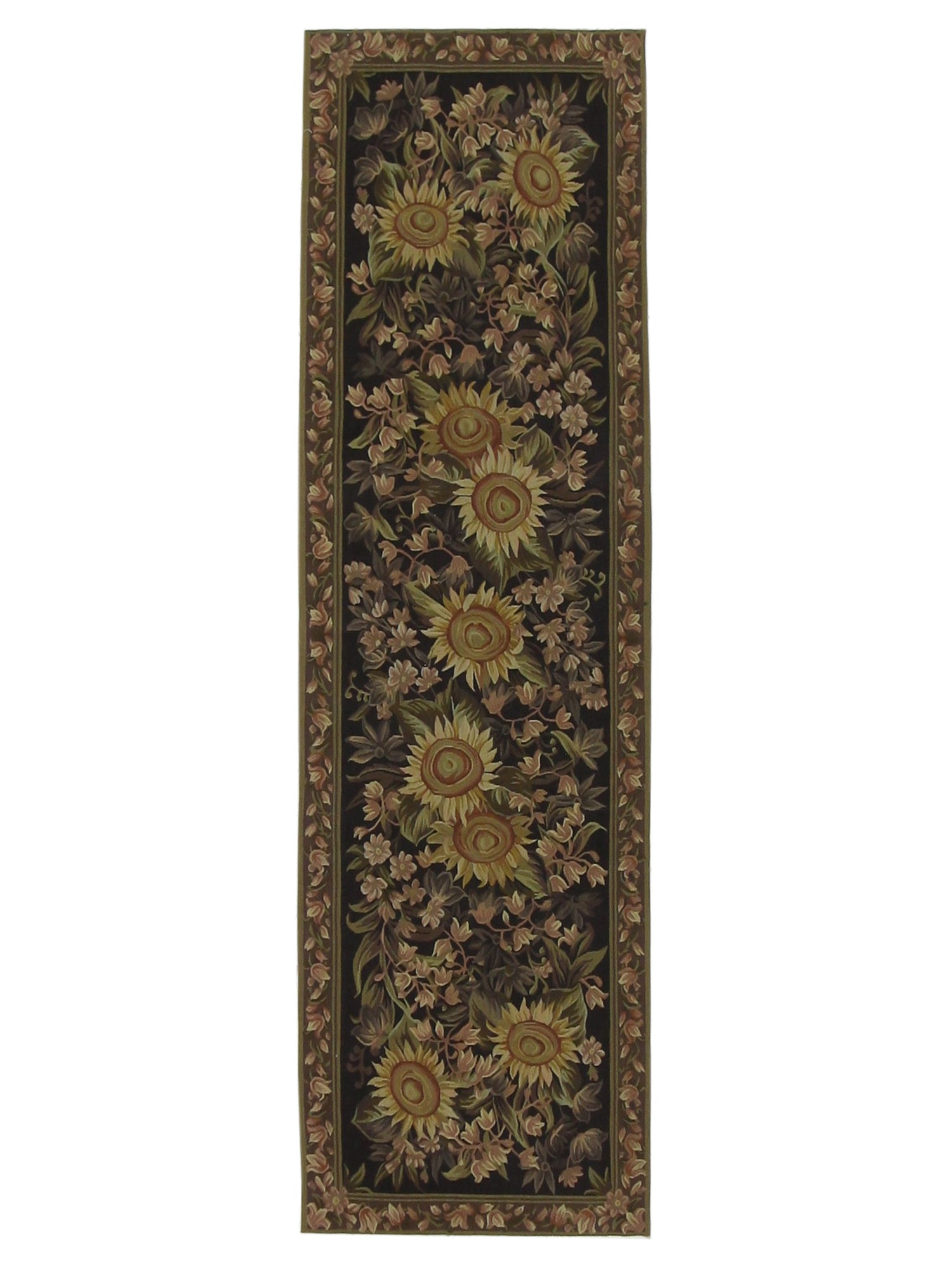 Pacific Aubusson  Charcoal Lt.Brown Tapestry