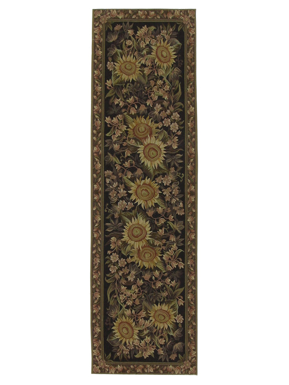 Pacific Aubusson  Charcoal Lt.Brown Tapestry