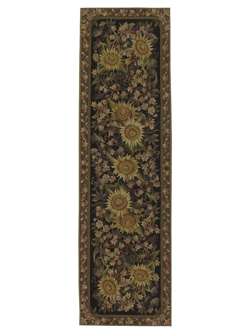Pacific Aubusson  Charcoal Lt.Brown Tapestry