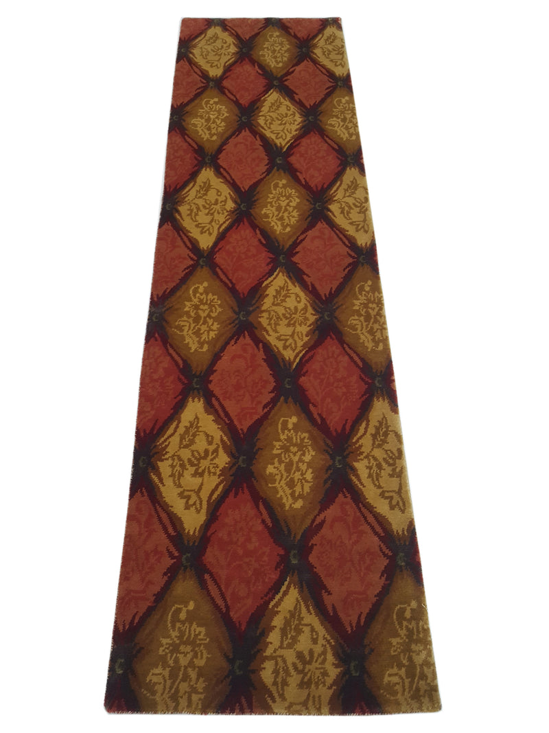 Pacific Gouri Ganga 27648 Gold Brown Modern Hand Knotted Rug