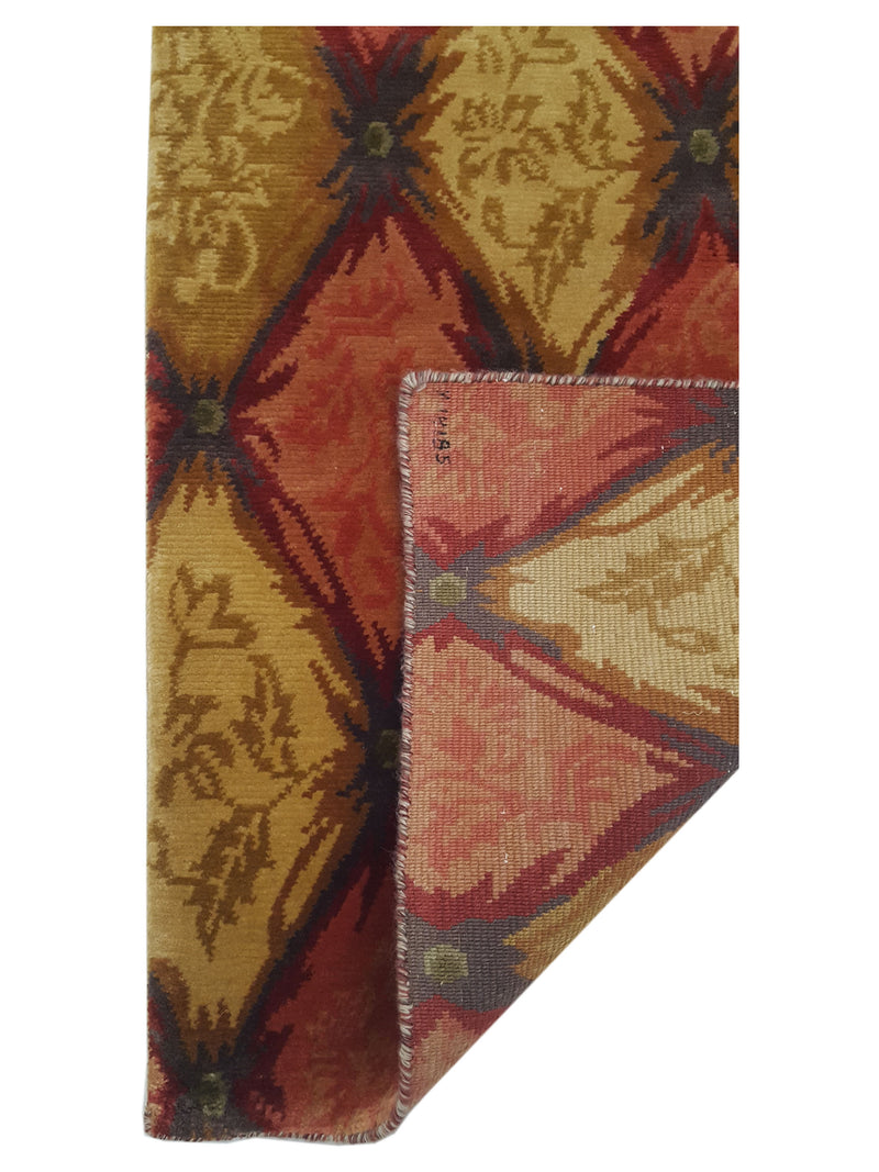 Pacific Gouri Ganga 27648 Gold Brown Modern Hand Knotted Rug