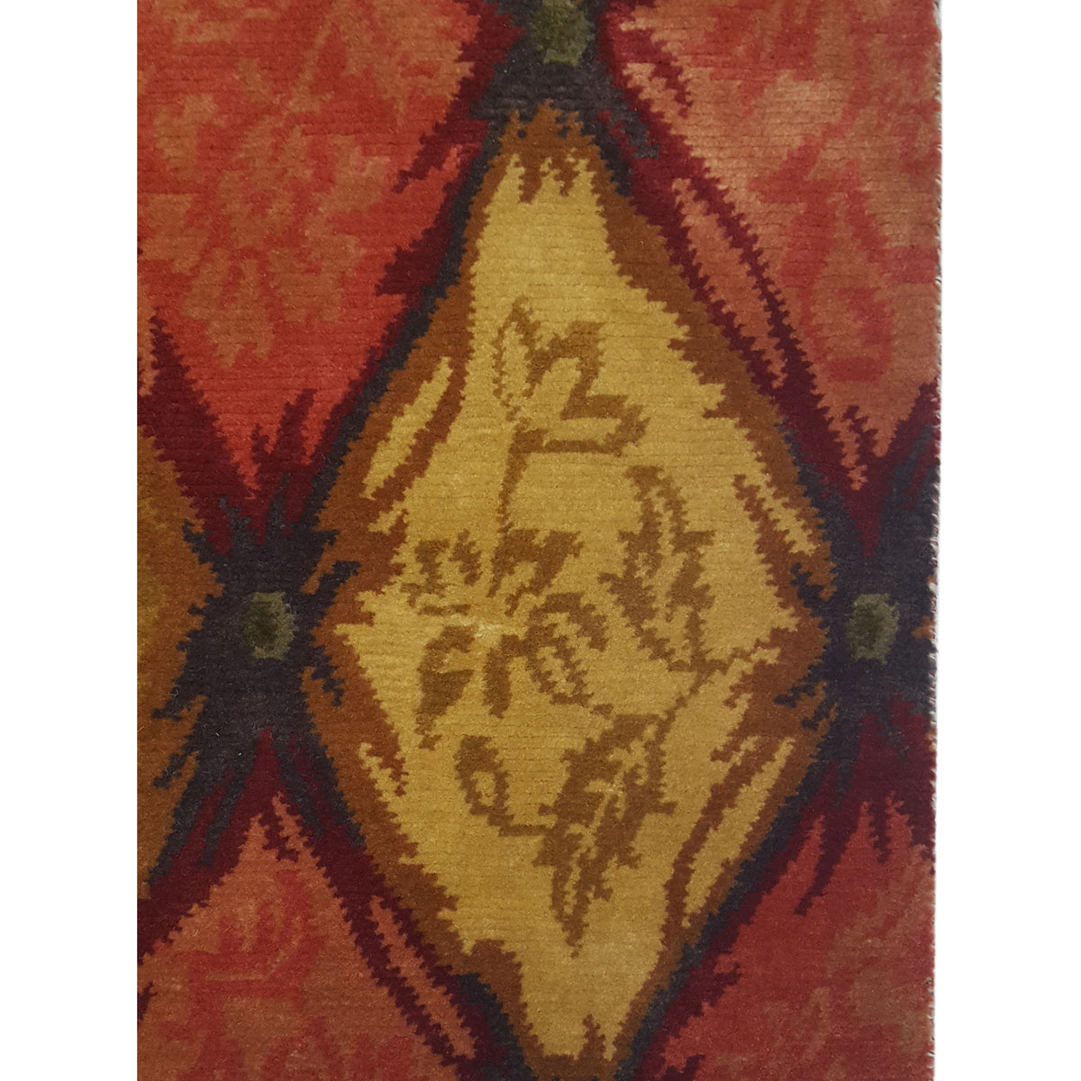 Pacific Gouri Ganga 27648 Gold Brown Modern Hand Knotted Rug