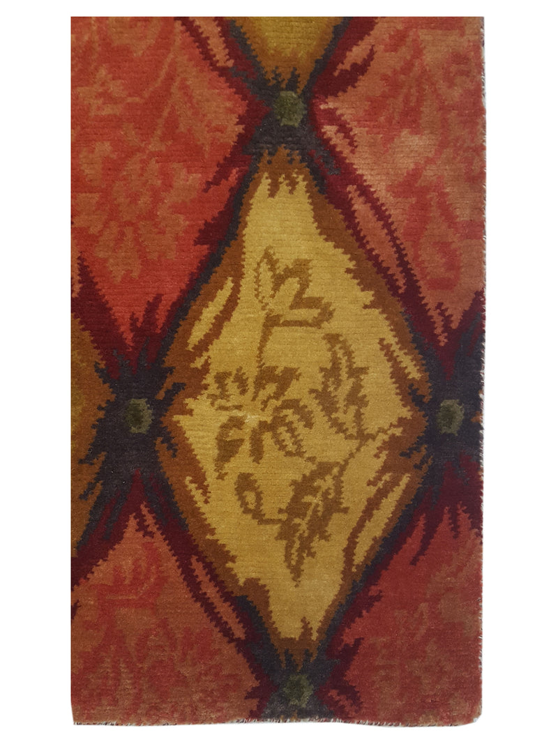 Pacific Gouri Ganga 27648 Gold Brown Modern Hand Knotted Rug