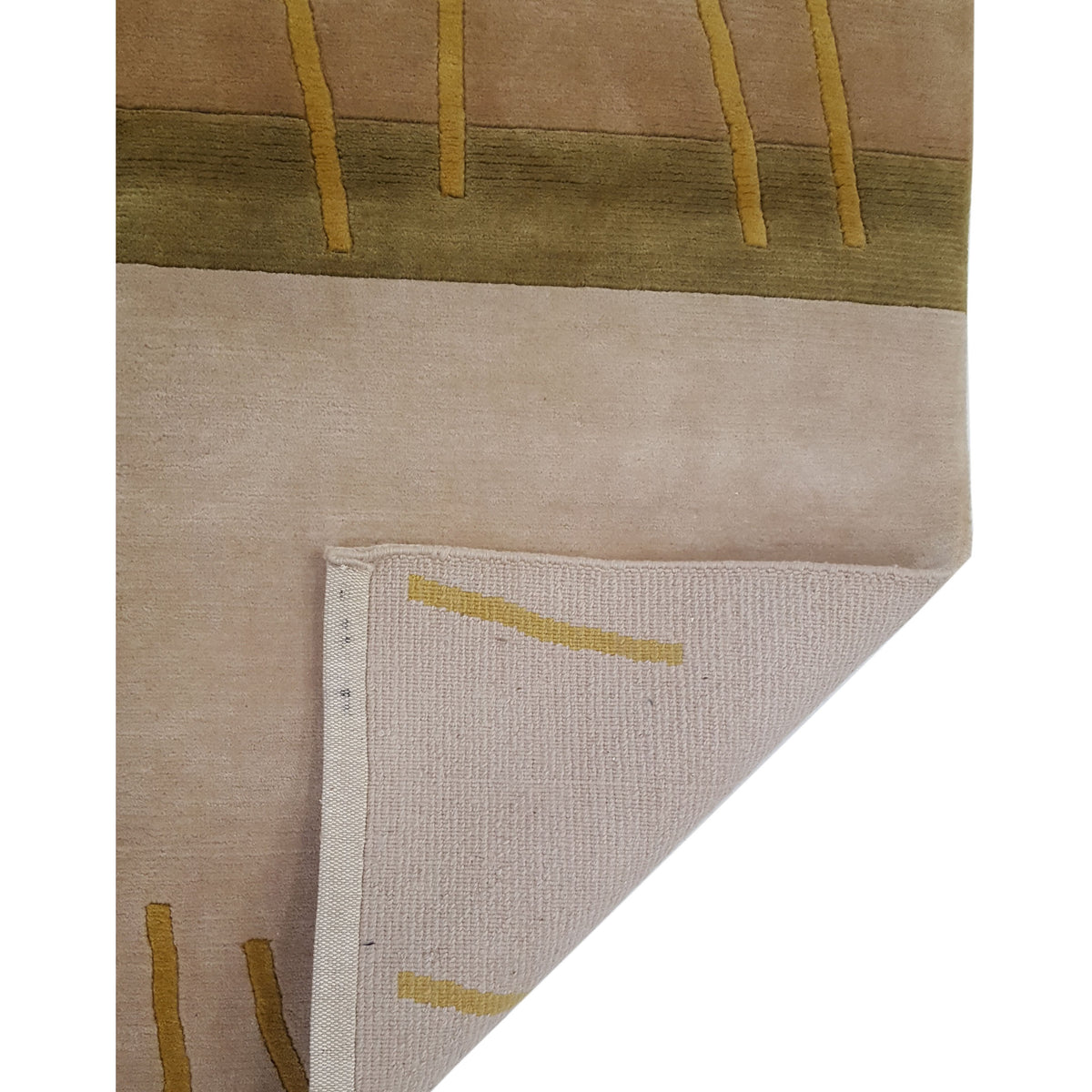 Pacific Gouri Ganga 27704 Beige Khaki Modern Hand Knotted Rug