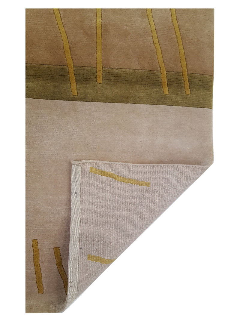 Pacific Gouri Ganga 27704 Beige Khaki Modern Hand Knotted Rug