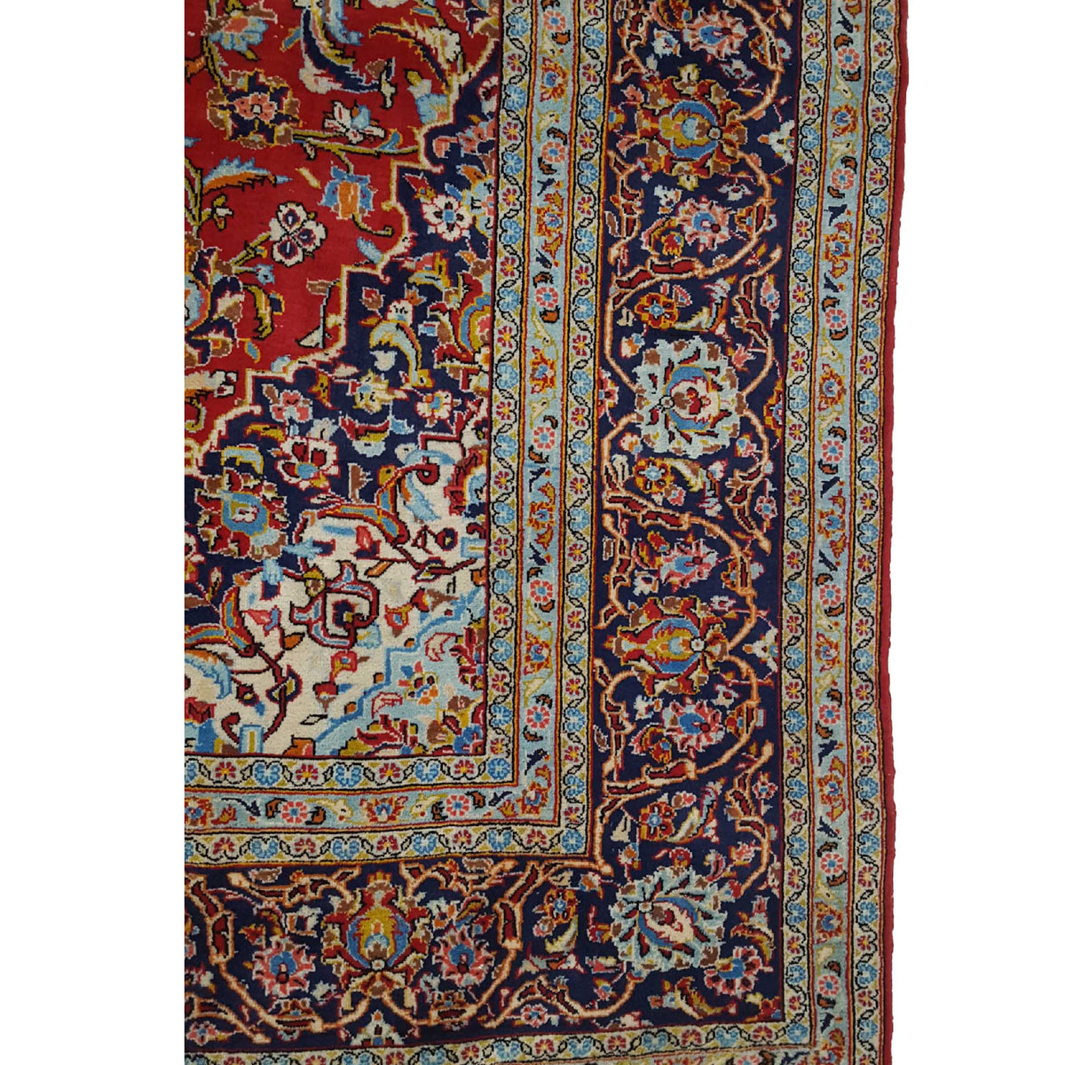 Pacific Kashan 27731 Red Navy Traditional Hand Knotted Rug