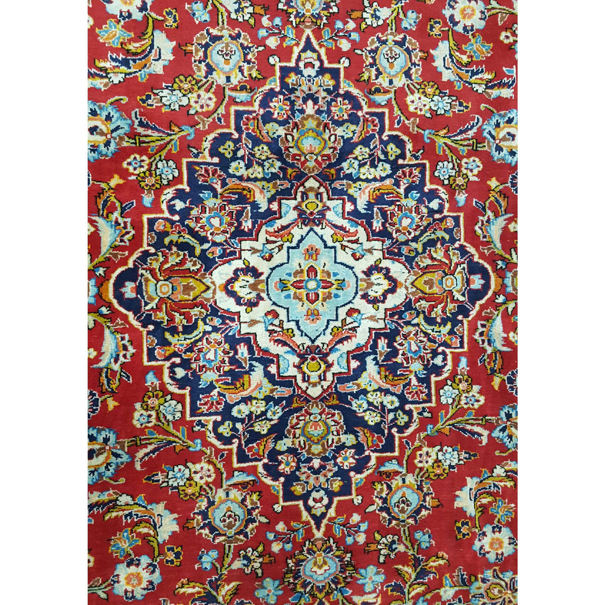 Pacific Kashan 27731 Red Navy Traditional Hand Knotted Rug