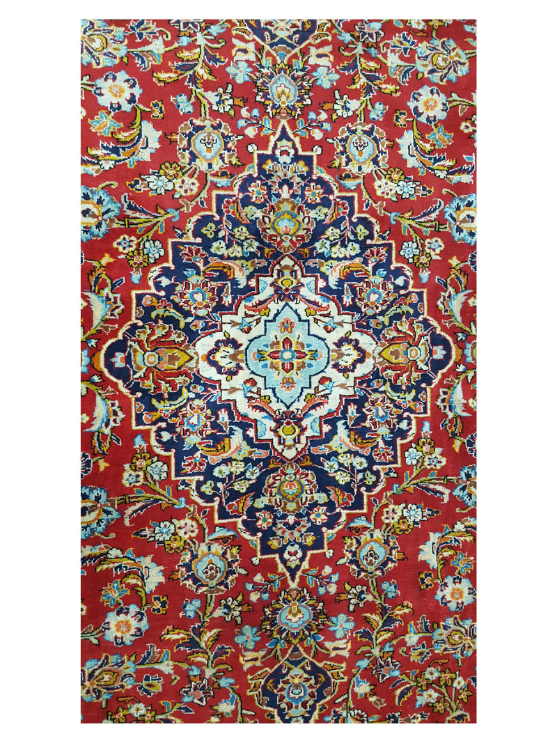 Pacific Kashan 27731 Red Navy Traditional Hand Knotted Rug