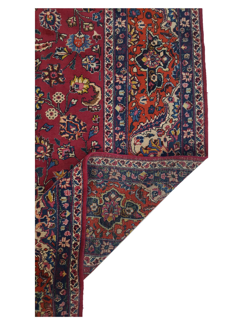 Pacific Mashad 27749 Burgundy Rust Traditional Semi Antique Rug