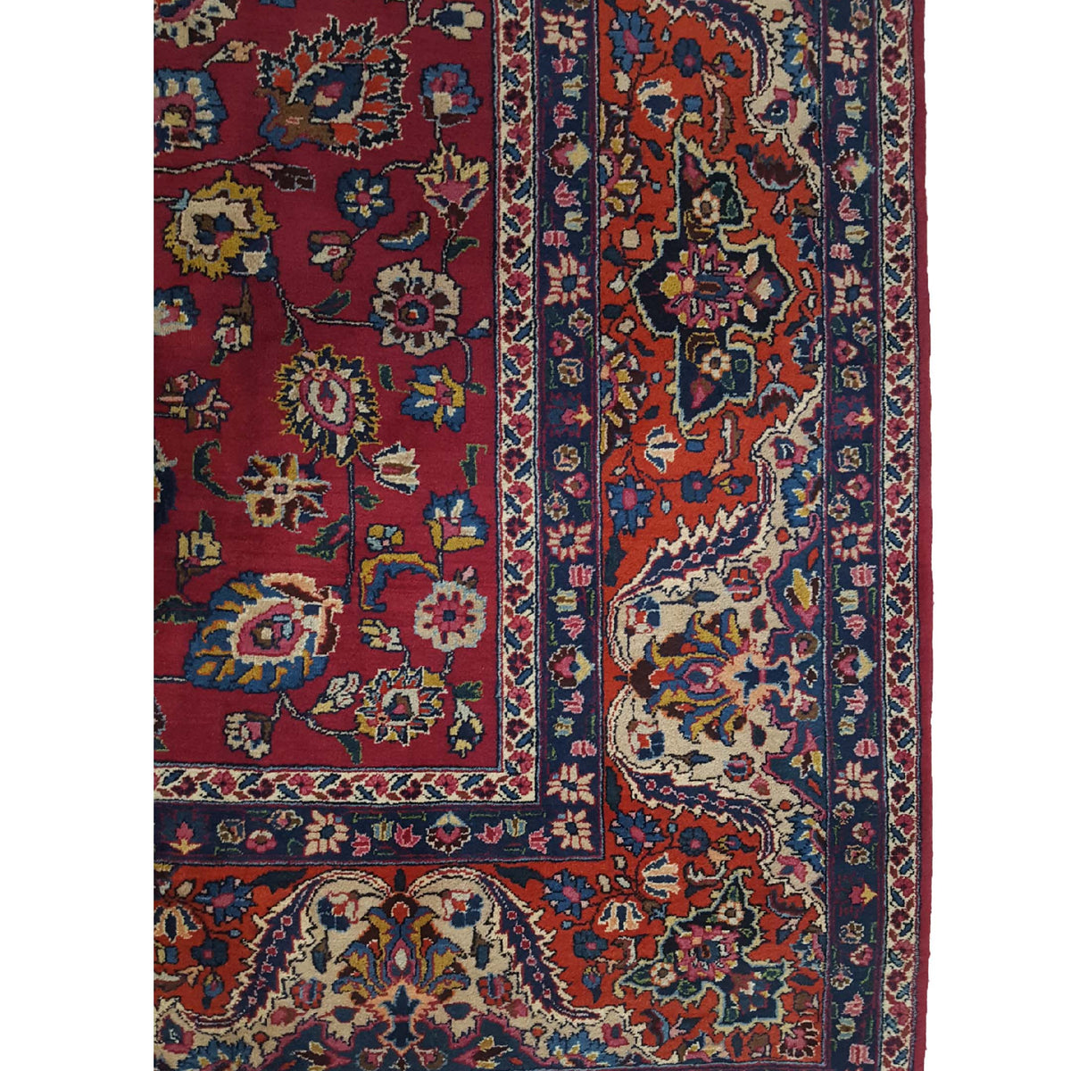 Pacific Mashad 27749 Burgundy Rust Traditional Semi Antique Rug