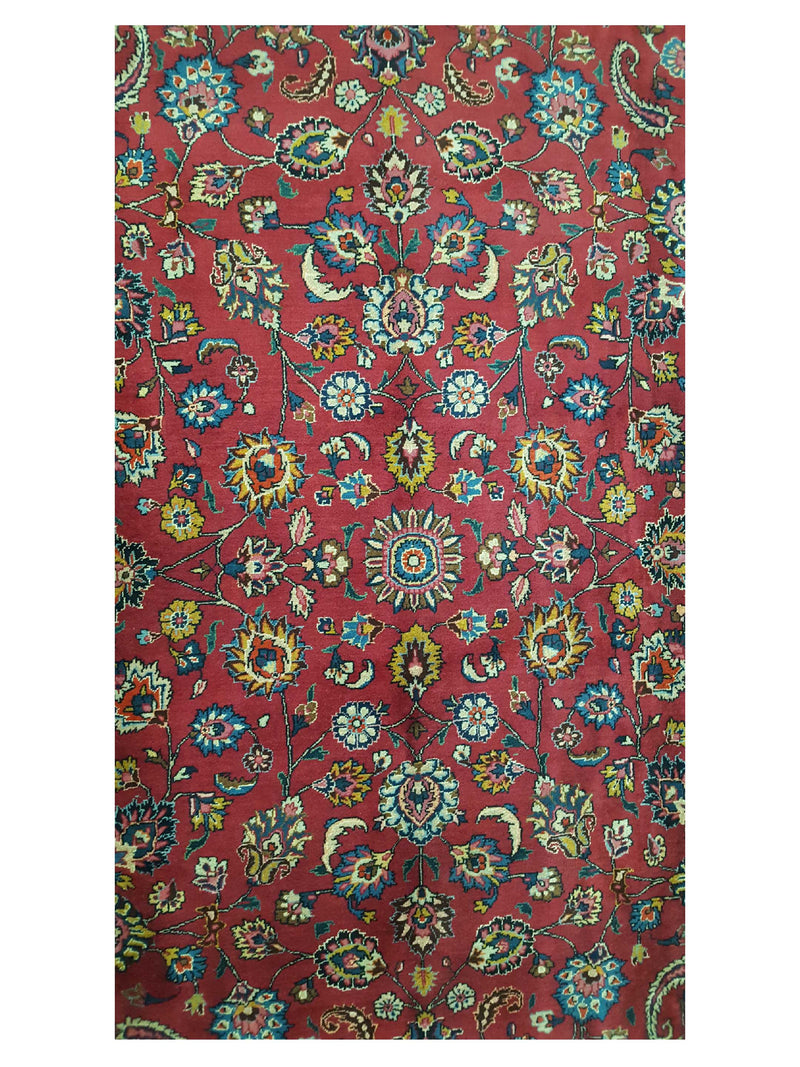 Pacific Mashad 27749 Burgundy Rust Traditional Semi Antique Rug