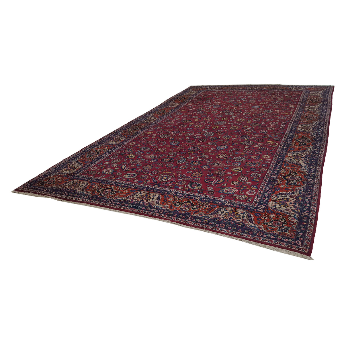 Pacific Mashad 27749 Burgundy Rust Traditional Semi Antique Rug