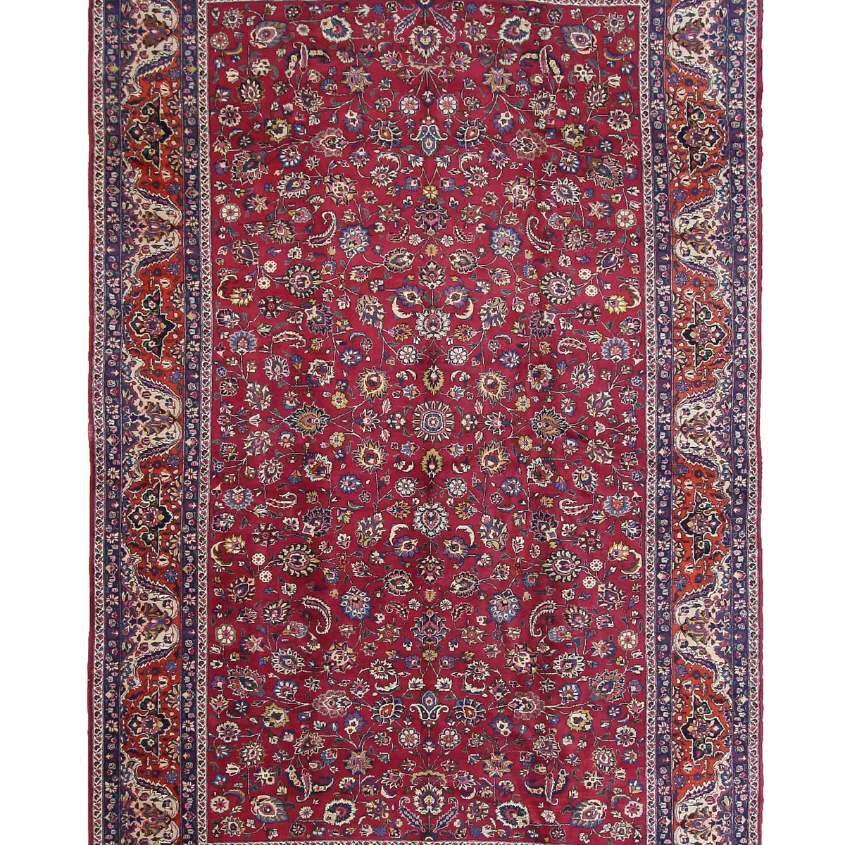 Pacific Mashad  Burgundy Rust Traditional