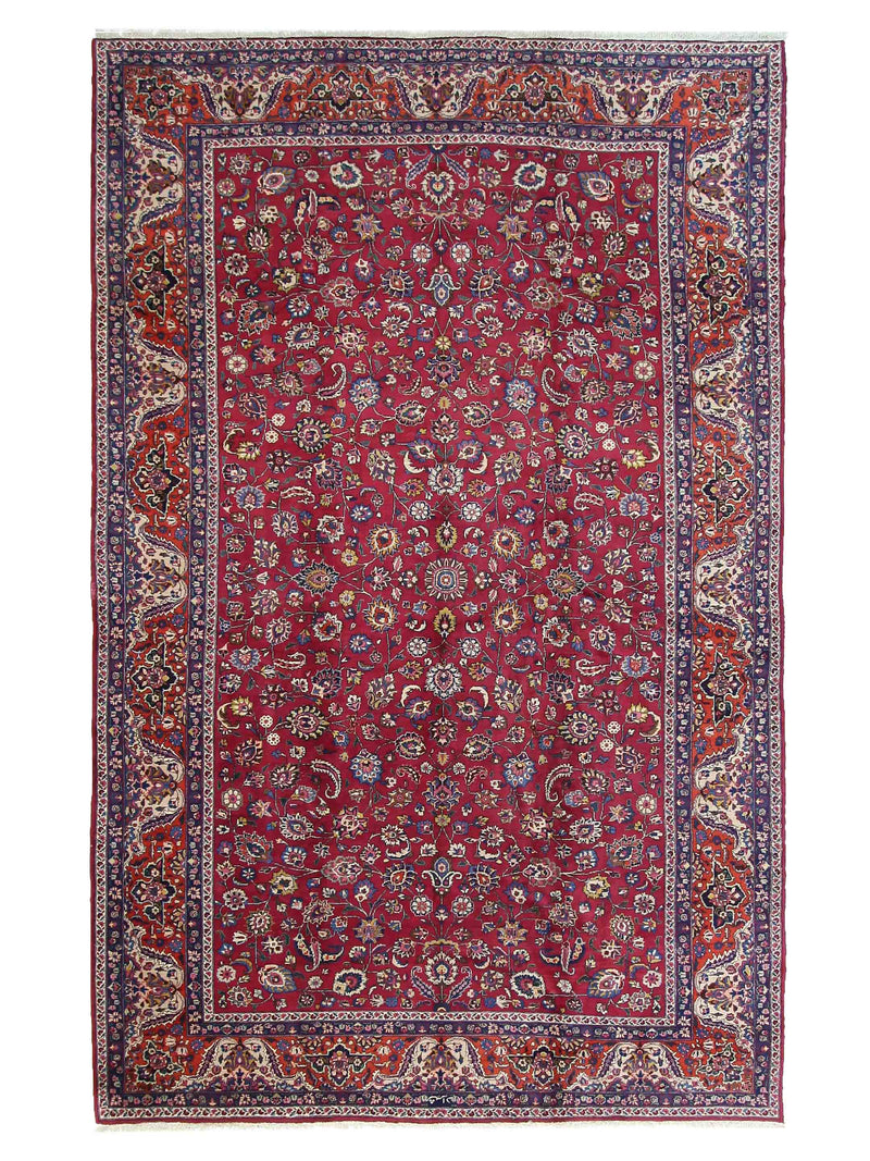 Pacific Mashad  Burgundy Rust Traditional