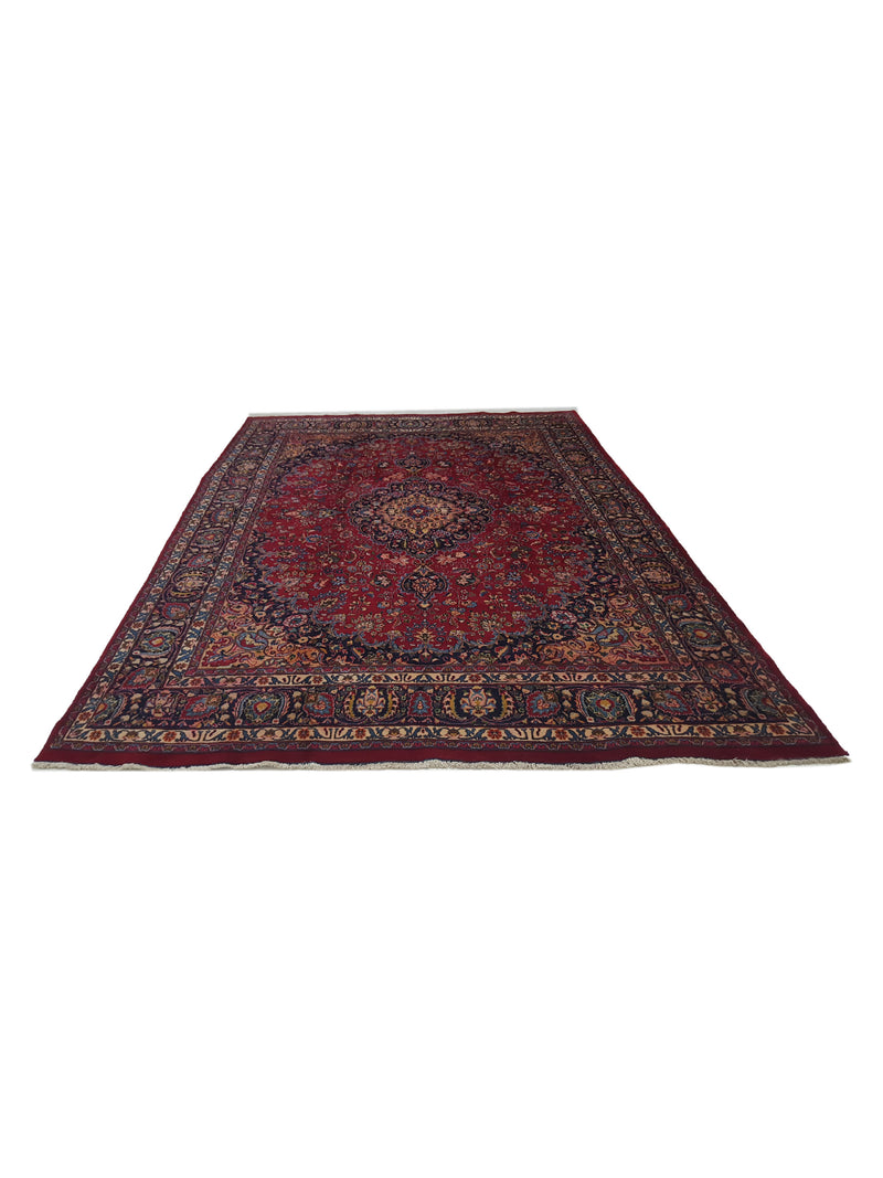 Pacific Mashad 27751 Burgundy Navy Traditional Semi Antique Rug