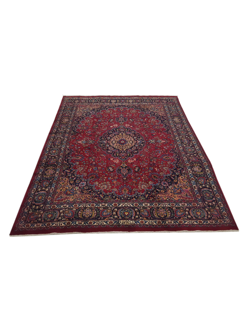 Pacific Mashad 27751 Burgundy Navy Traditional Semi Antique Rug