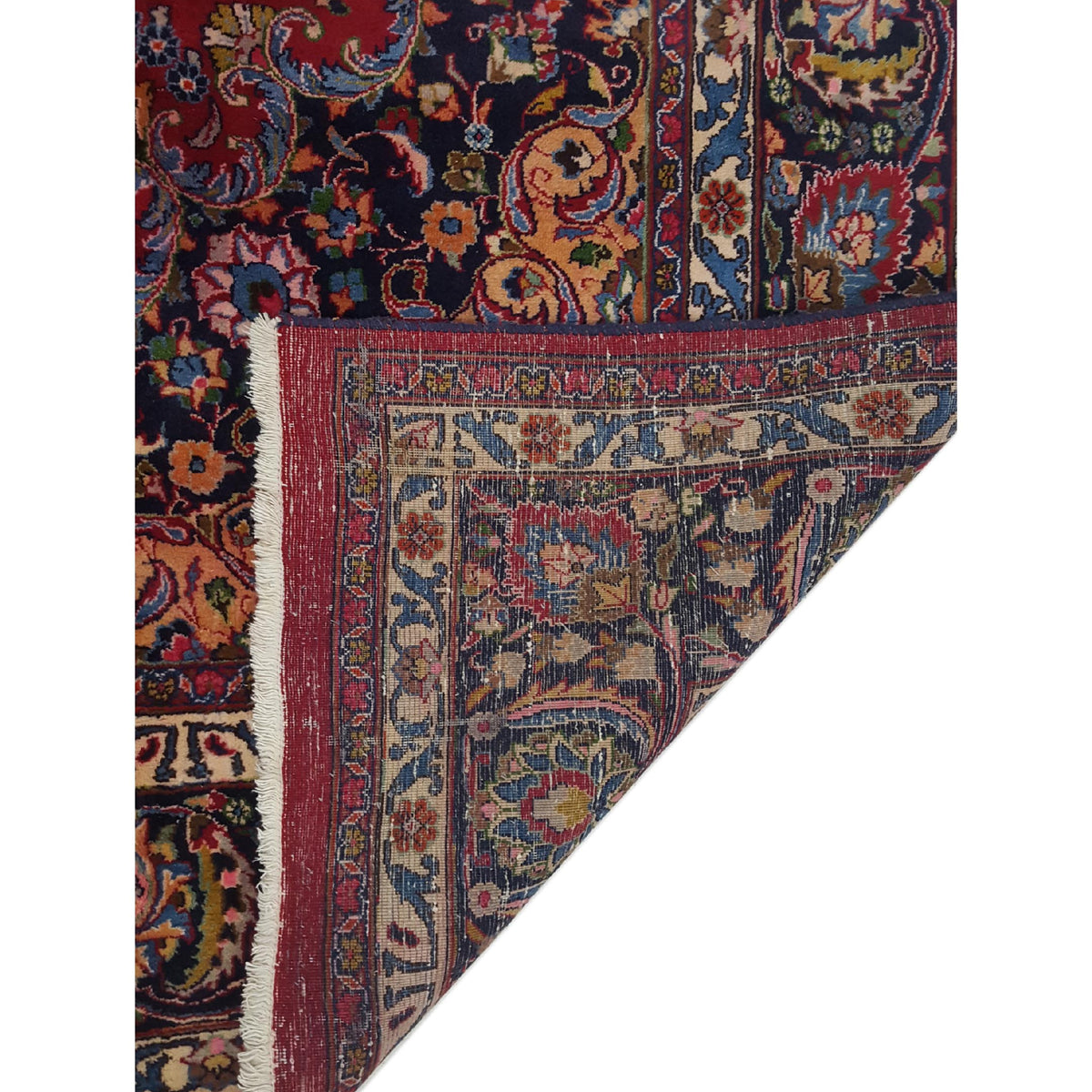 Pacific Mashad 27751 Burgundy Navy Traditional Semi Antique Rug