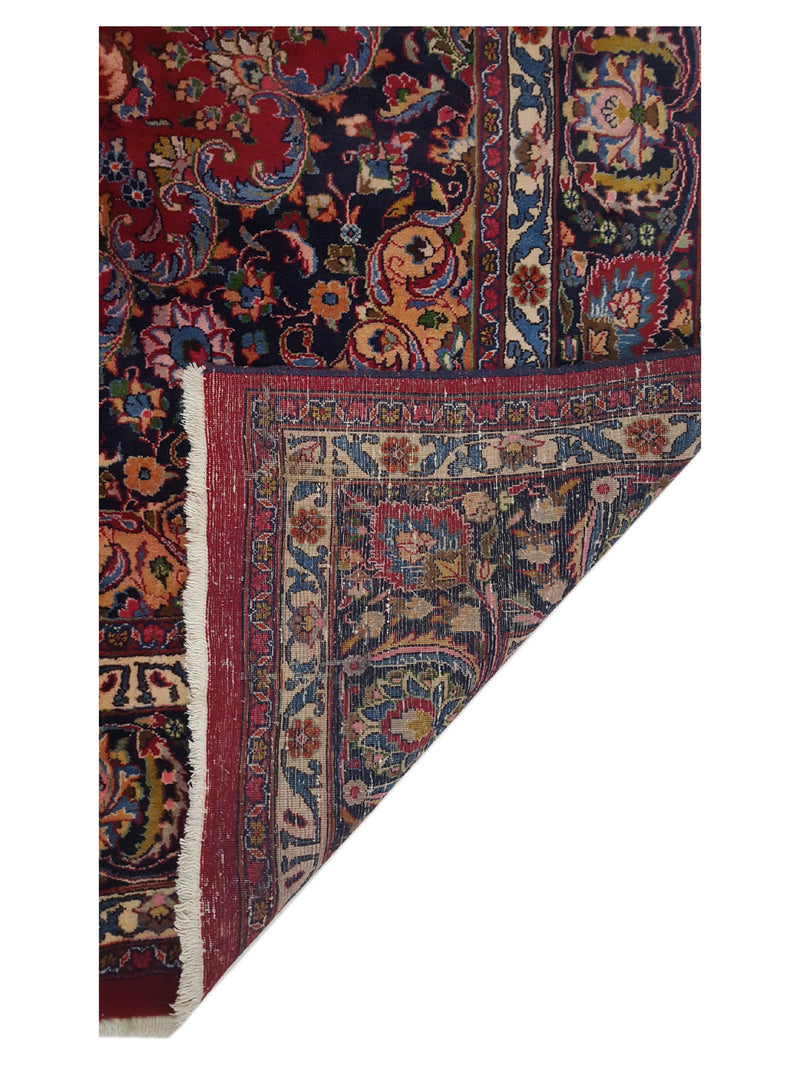 Pacific Mashad 27751 Burgundy Navy Traditional Semi Antique Rug