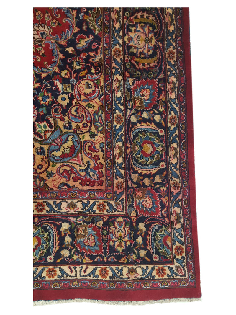Pacific Mashad 27751 Burgundy Navy Traditional Semi Antique Rug