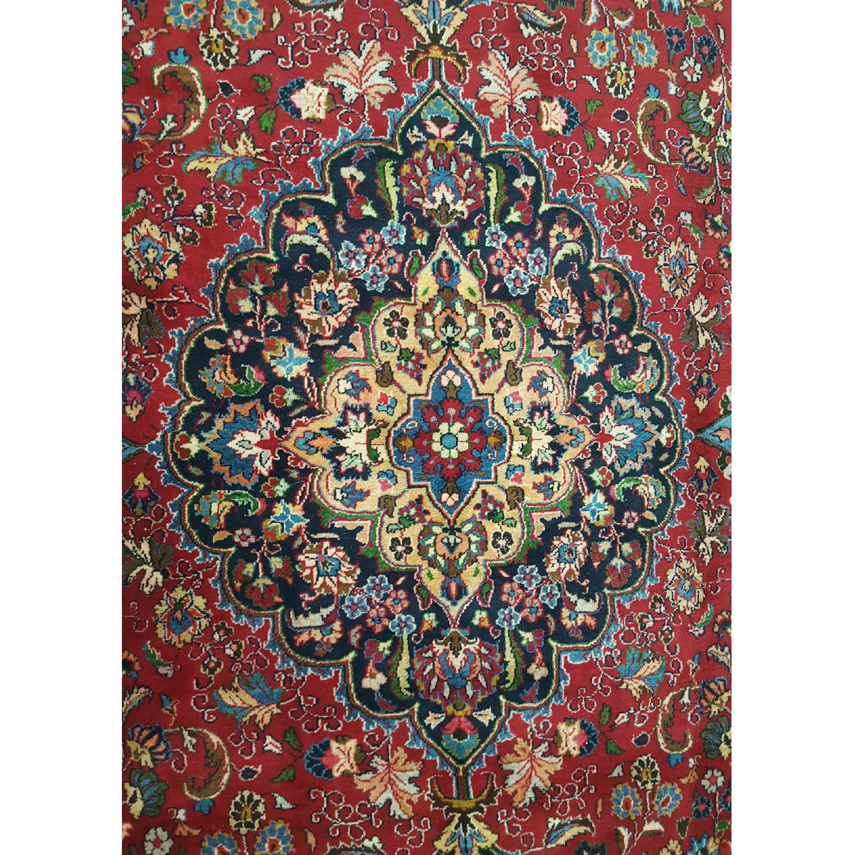 Pacific Mashad 27751 Burgundy Navy Traditional Semi Antique Rug