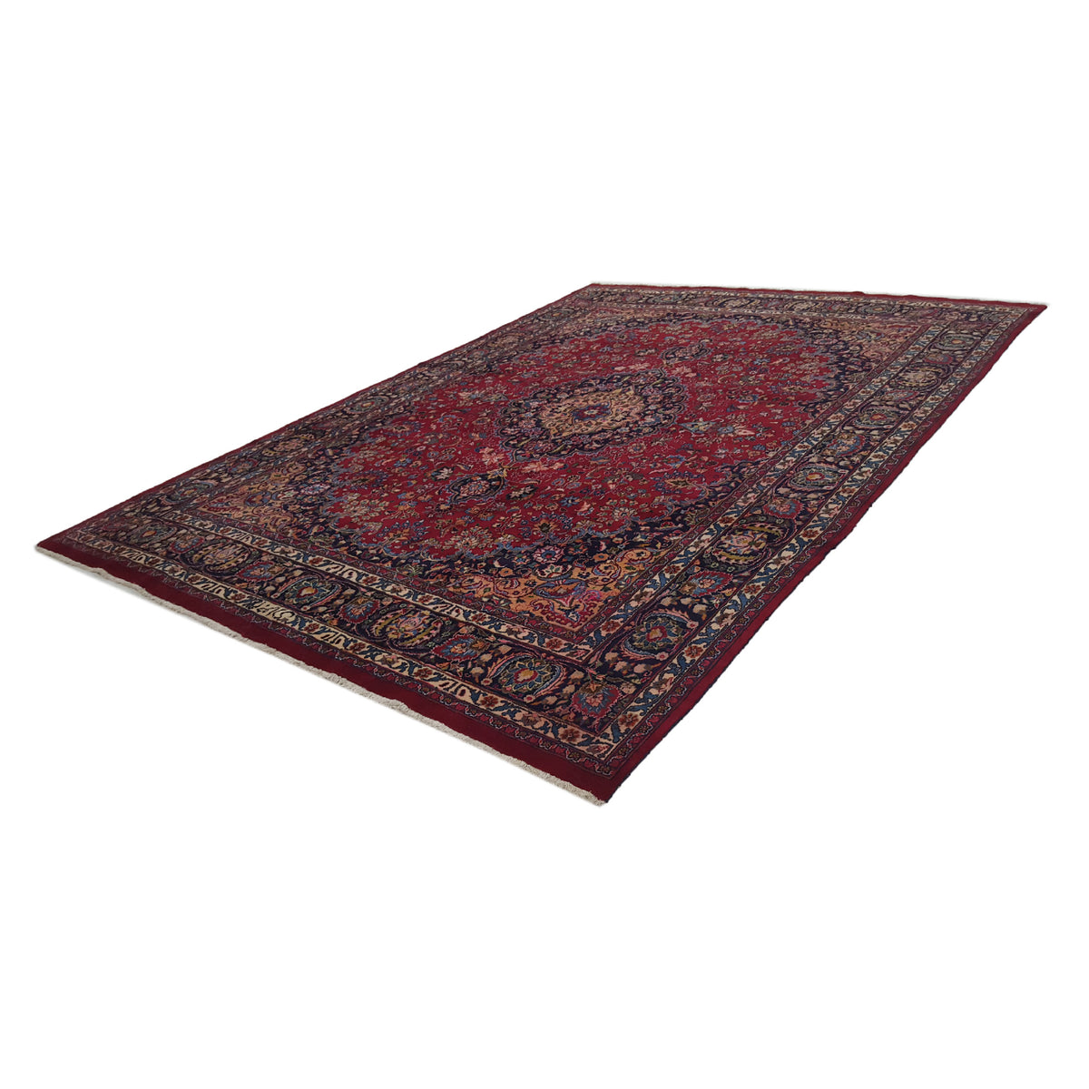 Pacific Mashad 27751 Burgundy Navy Traditional Semi Antique Rug