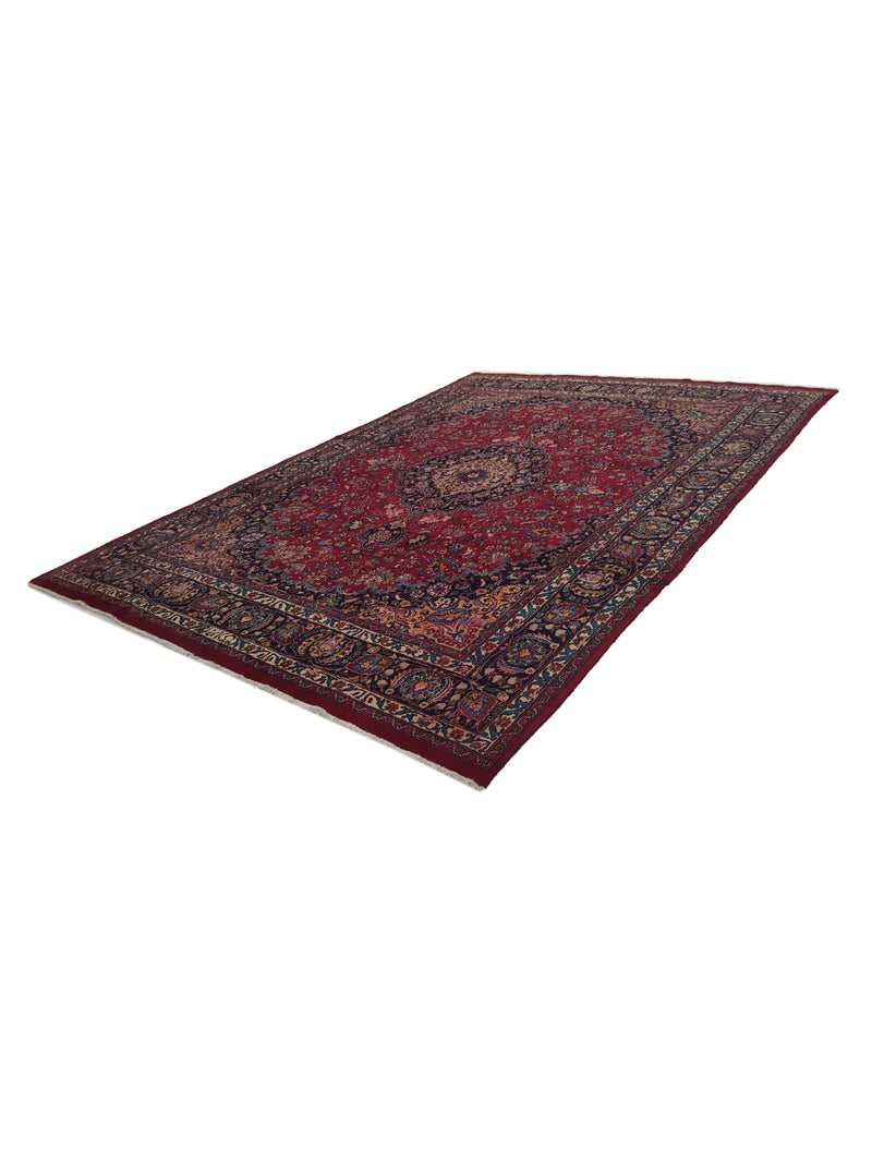 Pacific Mashad 27751 Burgundy Navy Traditional Semi Antique Rug