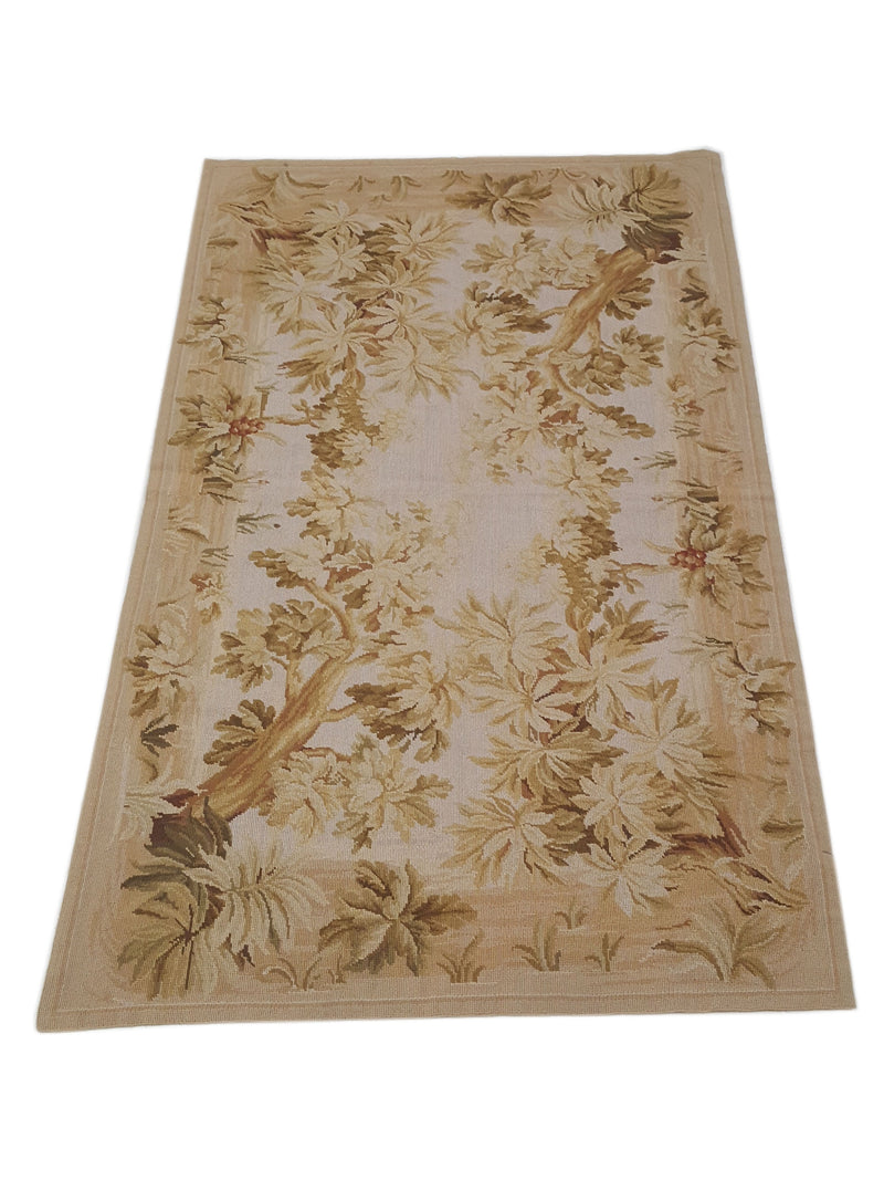 Pacific Needle Point 27760 Beige Beige Tapestry Needle Point Rug